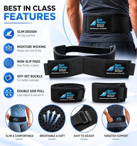 SI Belt - Enhanced Comfort Sacroiliac Joint Support Belt for Men & Women | Ideal for Sciatica & Lower Back Pain Relief | For Daily Use & Physical Activities (Small) - size: Small