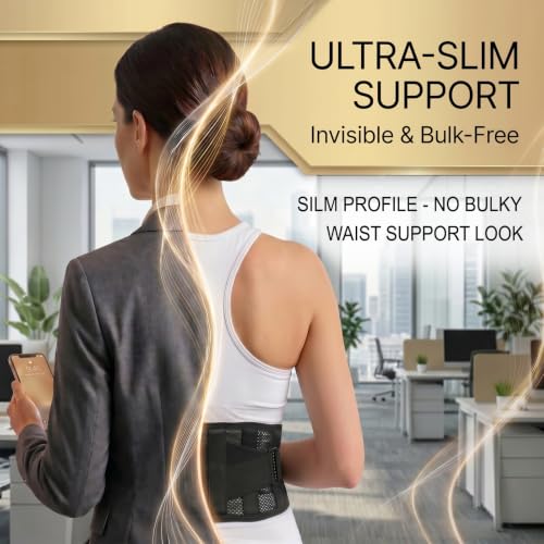 Lower Back Brace for Women & Men, Lumbar Support Belt Large - size: Large (33" - 37" Waist)