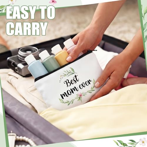 Tallew 10 Pcs Best Mom Ever Makeup Bags Gifts, Greenery - style: Greenery