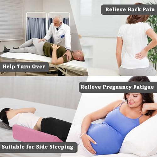 Bed Wedge Pillow for Side Sleepers, Body Position Wedges - color: Dark Pink