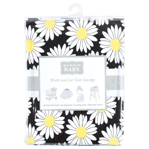 Hudson Baby Unisex Baby Multi-use Car Seat Canopy, Pretty Daisy, One Size - color: Pretty Daisy