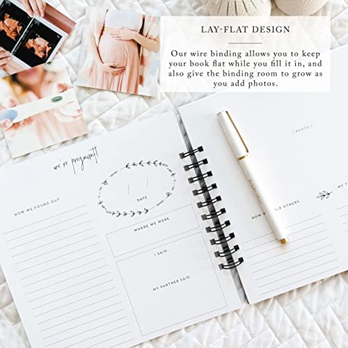 Pregnancy Journal: Welcoming Our Little One, A simple black and white keepsake journal to document important pregnancy milestones + add photos