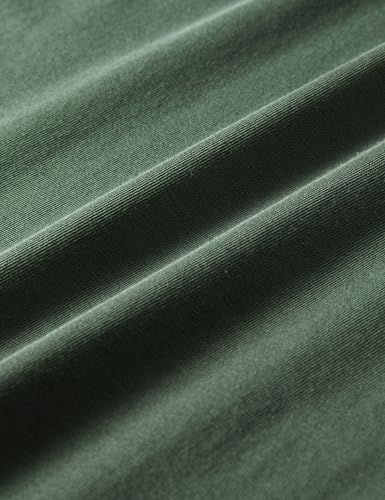 CRZ YOGA Pima Cotton Boat Neck Top - color: Nature Green, size: Medium