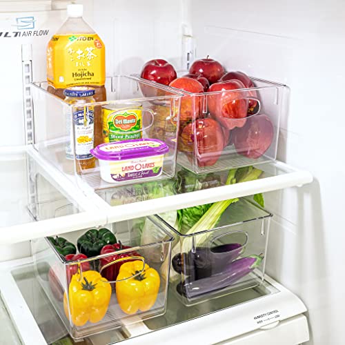 Sorbus Fridge Organizers and Storage, Clear Plastic Bins (Large, 2 Pack) - size: Large, style: 2 Pack