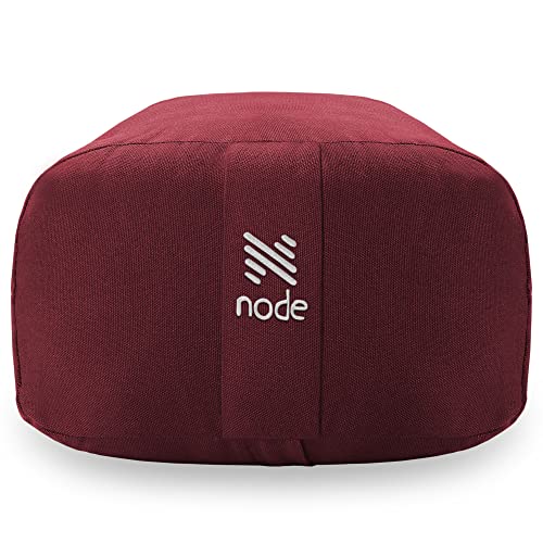Yoga Meditation Cushion, 25" x 12" Rectangular Bolster with Organic Cotton Cover - color: Burgundy