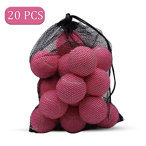 Swingers Tennis Balls, 6/20/36/80 Pack Training Exercise Balls for Pet Dog - color: Pink, size: 20 PACK
