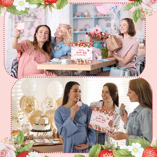 Strawberry Baby Shower Guest Book with 2 Markers - style: Strawberry