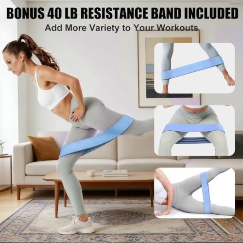 Pelvic Floor Exercise Devices 35lb Resistance Kegel Thigh Trainer with Band - color: Blue