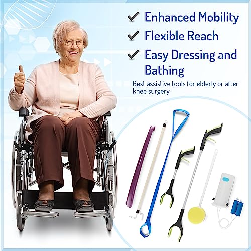 7 Piece Deluxe Hip Kit for Seniors, Total Hip Replacement Surgery Recovery