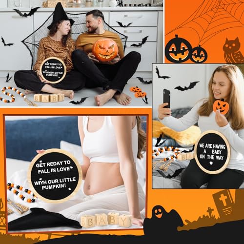 22 Pcs Halloween Pregnancy Announcement Set Fall Baby Reveal Ideas