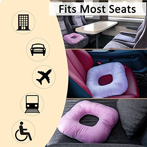 Hshbxd Donut Pillow, Tailbone Cushion for Wheelchair, Office and Travel - color: Pink