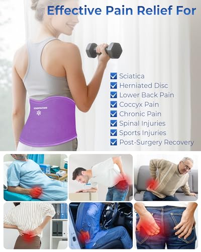 KingPavonini Reusable Ice Pack for Back Pain Injury Instant Relief, Purple - color: Purple
