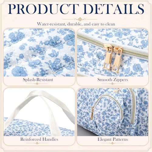 Floral Diaper Bag, Mom Hospital Bag with Breast Pump Pocket