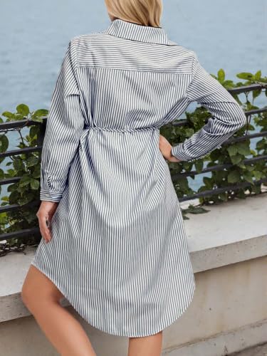 Striped Maternity Dress Casual Summer Pregnancy Dress Bump - color: White-black, size: Small