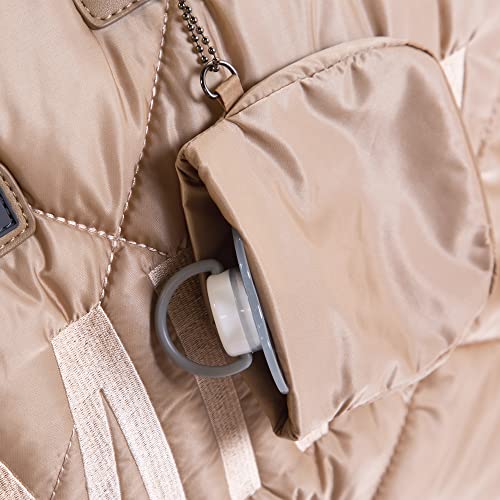 Childhome The Original Mommy Bag – Large Baby Diaper Bag, Mommy Hospital Tote and Travel Tote, Pregnancy Must Haves (Puffered Beige) - style: Puffered Beige