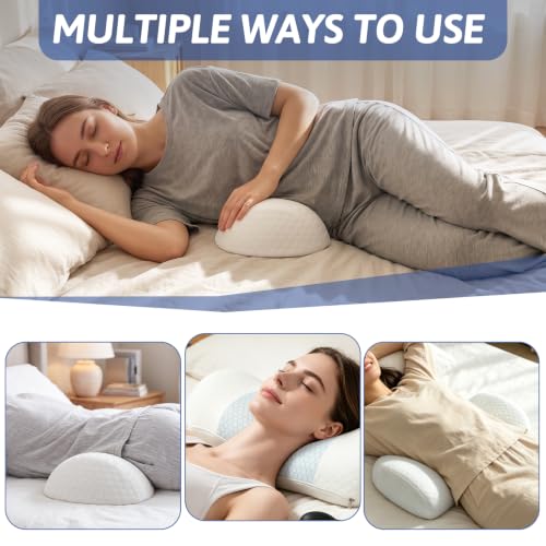 Wdmiya Lumbar Support Pillow for Bed, Adjustable Height 2"-5" Inflatable