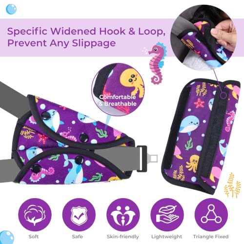 COOLBEBE Kids Seat Straps Cover Pad, Purple - color: Purple Ocean