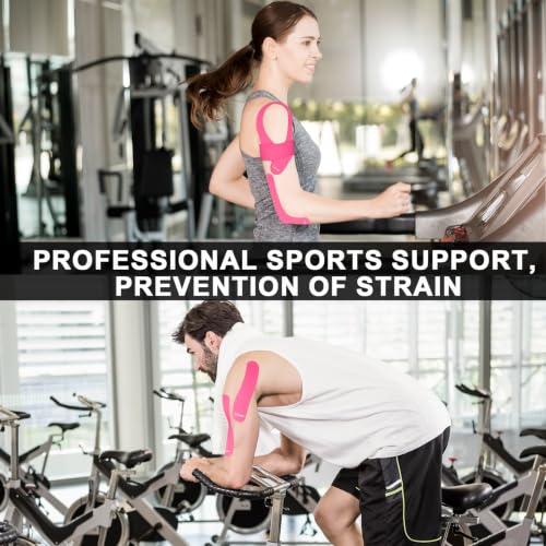 CKeep Kinesiology Tape precut Strips, 40 Count Elastic k Tape, Pink - color: Pink, size: 2 Rolls
