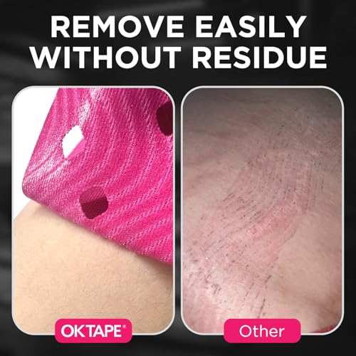 OK TAPE Perforated Kinesiology Tape for Sensitive Skin, More Breathable - color: Black