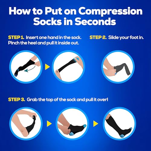 SB SOX 3-Pair Compression Socks (15-20mmHg) - color: 09 – Multi-color, size: L/XL