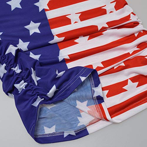 GINKANA Maternity Tank Tops Sleeveless Ruched Basic Tops Maternity Shirt Vest Mama Clothes - color: Usa Flag1, size: Medium