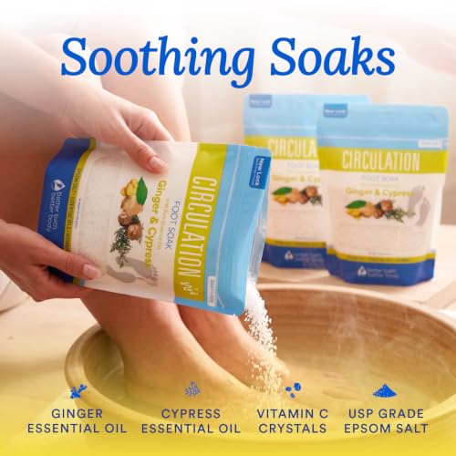 Circulation Foot Soak (3 Pack Bundle) Foot Spa Epsom Salts - size: 32 Ounce (Pack of 3)