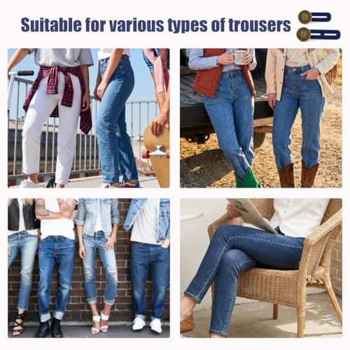 6 Pcs Jean Button Extender, Pants Extender Button for Women Men