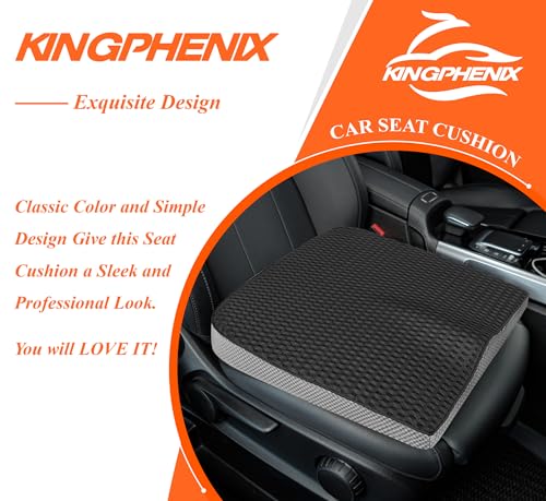 kingphenix Memory Foam Car Seat Cushion for Driving Comfort and Office Use - color: 4d Mesh Classic Black