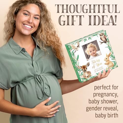 Baby Memory Book Keepsake, Deluxe Edition, First 5 Years, Includes Gold Pen