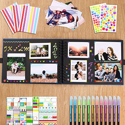 Vienrose Scrapbook Album 80 Pages 11x8 Inch Black - color: Gray