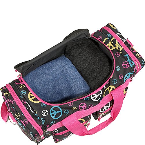 Rockland 19" Polyester Duffel Bag, Pink Bandana - color: Pink Bandana, size: 19"