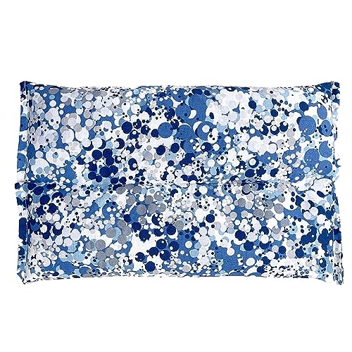 SacksyThyme Microwave Heating Pad for Pain Relief, Flaxseed & Cherry Pit Herbal Heating Pad, Hot Cold Therapy (Indigo) - color: Indigo