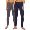 Felina Cotton Modal Leggings, Extra Lightweight Legging for Women - color: Navy Charcoal, size: Medium