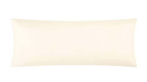 EVOLIVE Body Pillow Cover 21"x54", Microfiber, Hidden Zipper, (Ivory) - color: Ivory