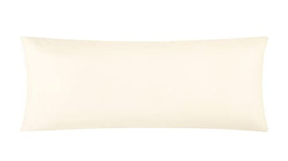 EVOLIVE Body Pillow Cover 21"x54", Microfiber, Hidden Zipper, (Ivory) - color: Ivory