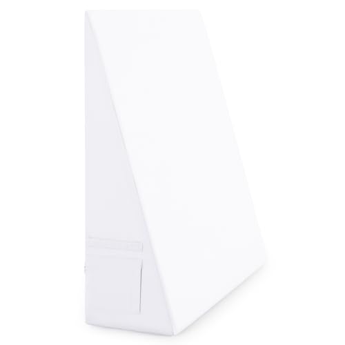 White Bed Wedge Pillow Cover, 25" L x 25" W x 8" H - color: White, size: 25 x 25 x 8 Inch