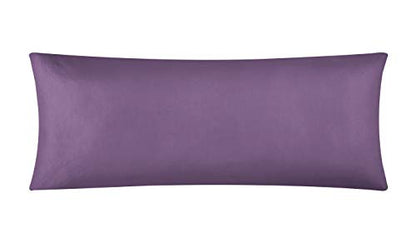 EVOLIVE Body Pillow Cover 21"x54", Microfiber, Hidden Zipper (Lavender) - color: Lavender