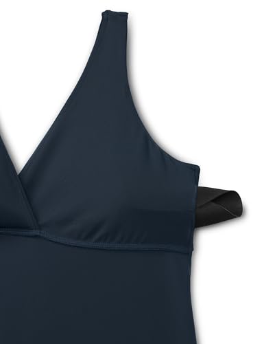 CRZ YOGA Maternity Nursing Midi Dress - color: True Navy, size: Medium