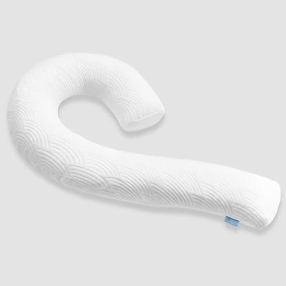 Body Pillow for Adults, Swan Bed Pillow Insert for Sleeping, White, 49 In - color: White Tencel
