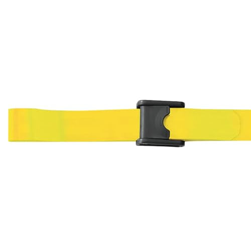 Posey 6546Y Premium EZ Clean Gait Belt With Spring-Loaded Buckle, Yellow, 60" - color: Yellow, size: 60 Inch
