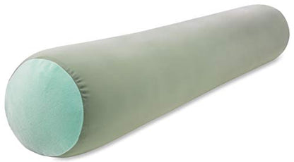 Microbead Body Pillow, Side Sleeping & Pregnancy, 48x8 in, Cadet Grey - color: Cadet Grey, size: Pillow & Cover