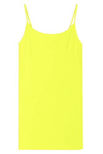 NIKIBIKI Women Seamless Basic Camisole, Made in U.S.A - color: Neon Yellow