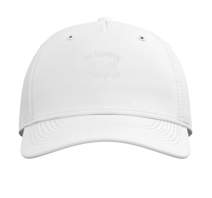 My Humpin' Put the Bump-in Dad Father to Be Baby Shower Adjustable Baseball Hat - color: White