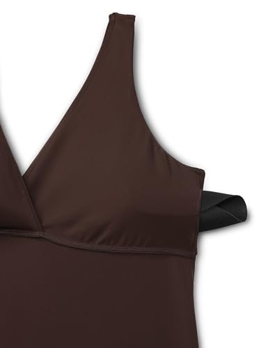 CRZ YOGA Maternity Nursing Midi Dress - color: Hot Fudge Brown, size: Medium