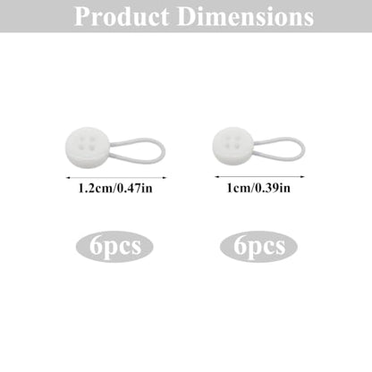 12Pcs Shirt Collar Extender,Button Extender Set,Collar Expander Buttons - color: white