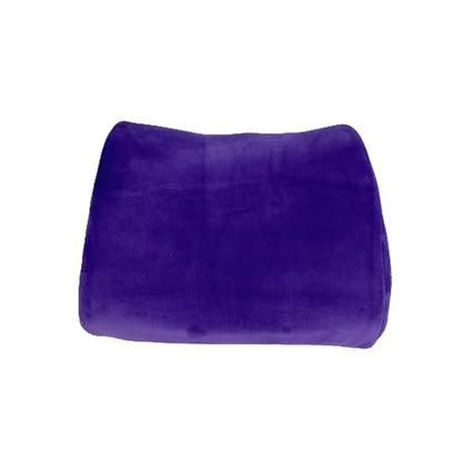 Bookishbunny Premium Memory Foam Lumbar Support Cushion Pillow (Purple) - color: Purple