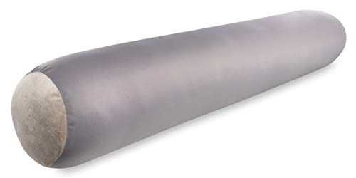 Microbead Body Pillow, Side Sleeping & Pregnancy, 48x8 in, Stone Grey - color: Stone Grey, size: Pillow & Cover