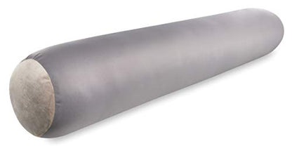 Microbead Body Pillow, Side Sleeping & Pregnancy, 48x8 in, Stone Grey - color: Stone Grey, size: Pillow & Cover