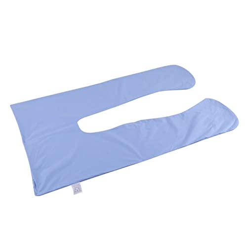 pregnancy pillow cover washable u shape full body pillow maternity pillow replacement cover side sleeper back hips belly blue 55x31.5in closure soft breathable fabric machine washable cozy
