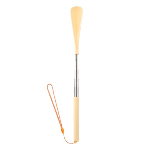 Telescoping Shoehorn Handle Retractable Telescopic Shoehorn Foldable Shoehorn Shoe Puller Adjustable Shoe Aids - color: Yellow